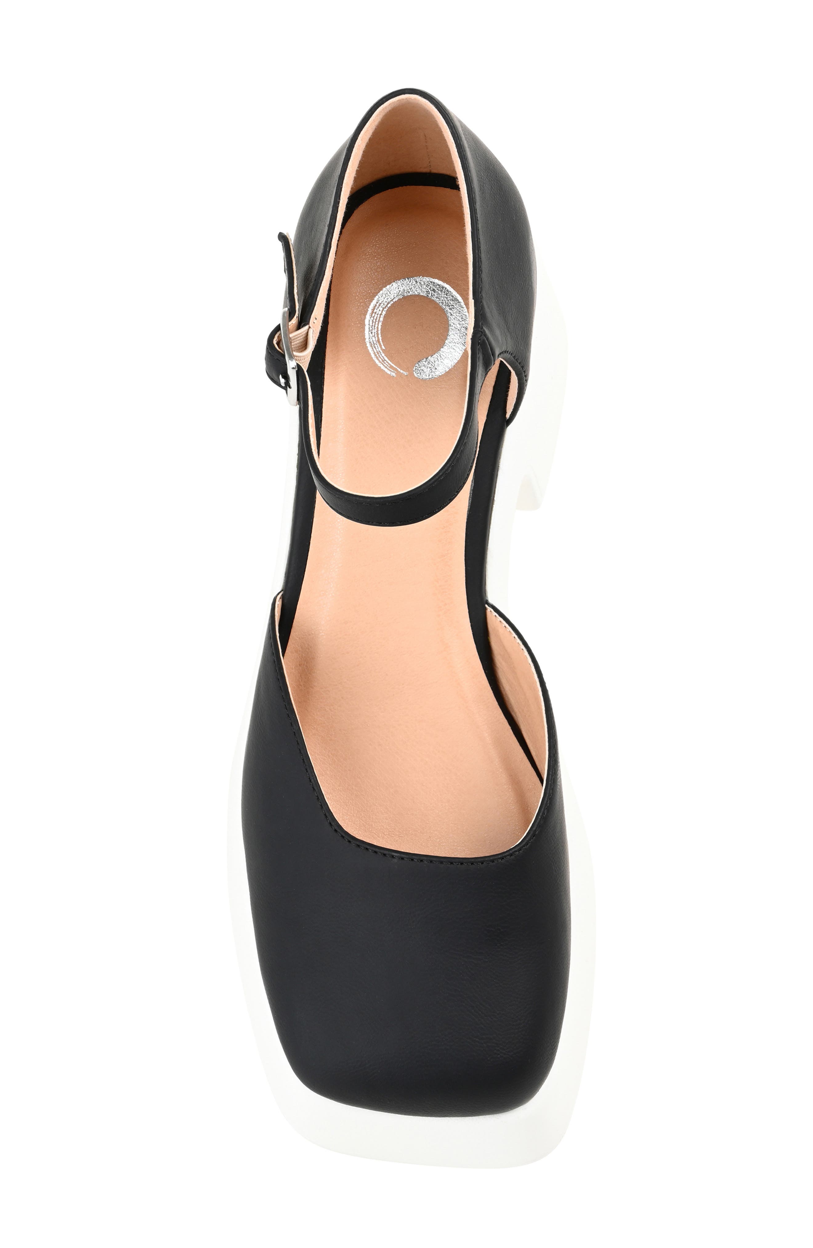 Journee Collection Lizza Platform Pump, Alternate, color, Black