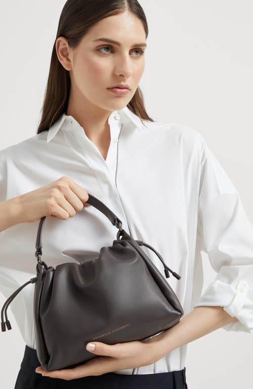 BRUNELLO CUCINELLI BRUNELLO CUCINELLI SMALL SOFT LEATHER MELLOW BUCKET BAG 