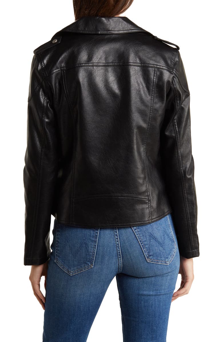 Nanette Lepore Faux Leather Moto Jacket, Alternate, color, 
