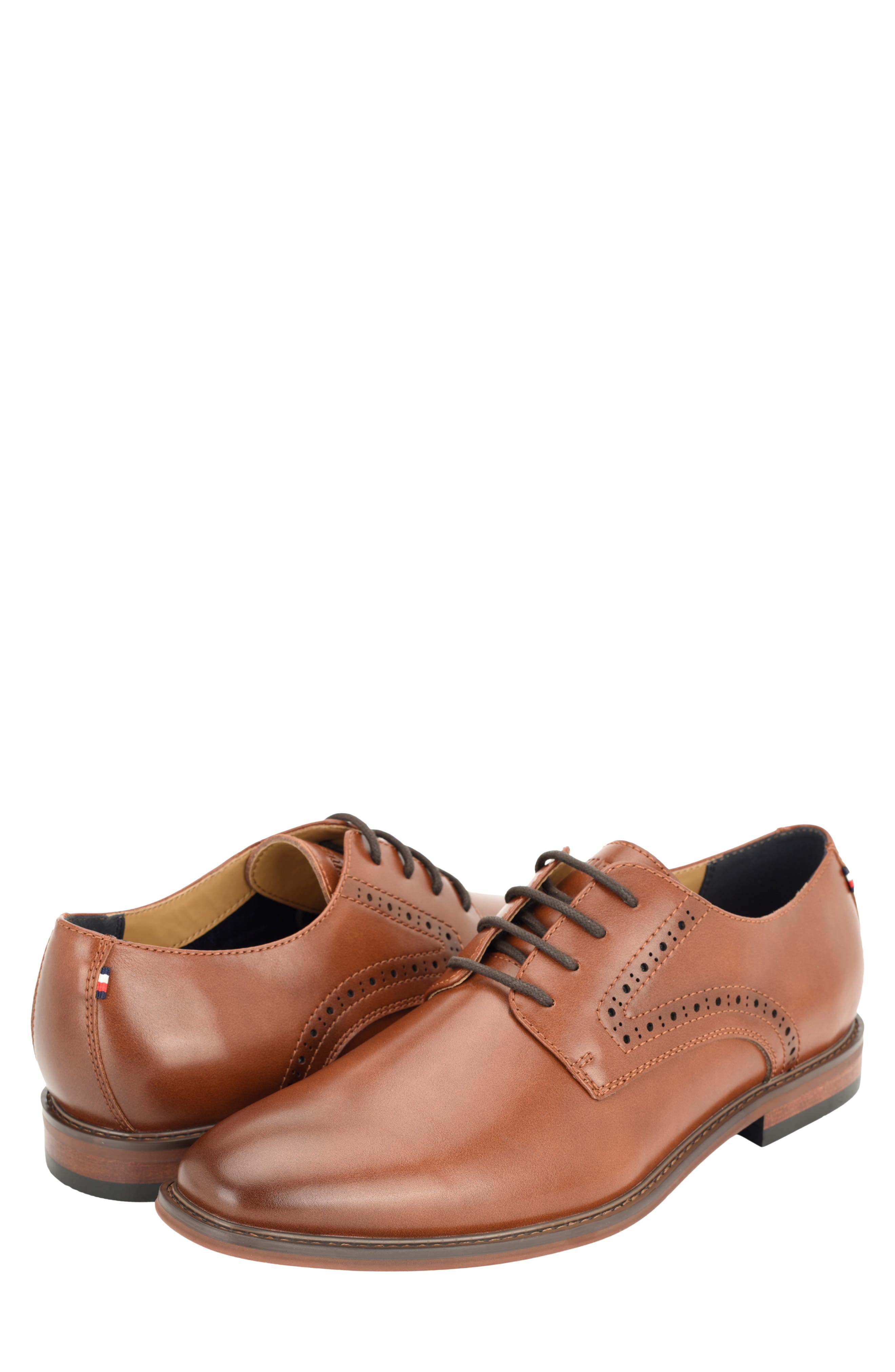 Culker Faux Leather Plain Toe Derby, Alternate, color, MEDIUM BROWN