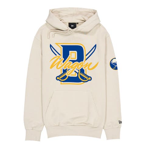Men's New Era Cream Buffalo Sabres Wagon Defender Hoodie