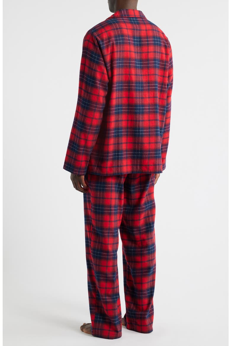 Plaid Flannel Pajamas, Alternate, color, RED- NAVY DAWSON PLAID