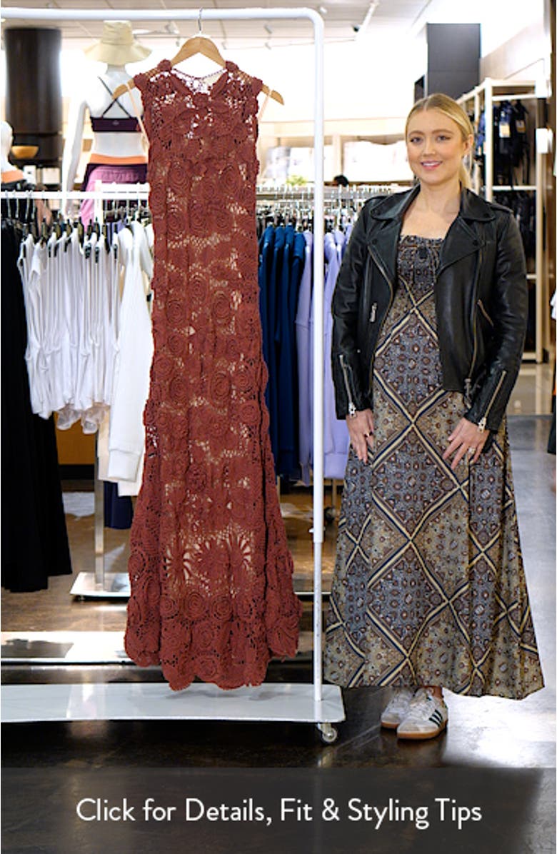Anita Floral Crochet Gown, sales video thumbnail