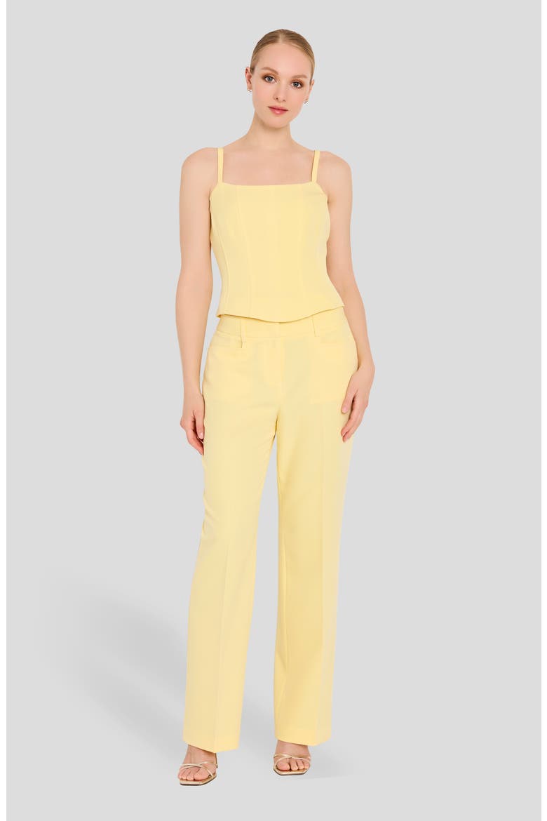 Crepe Corset Camisole, Alternate, color, BUTTERCUP