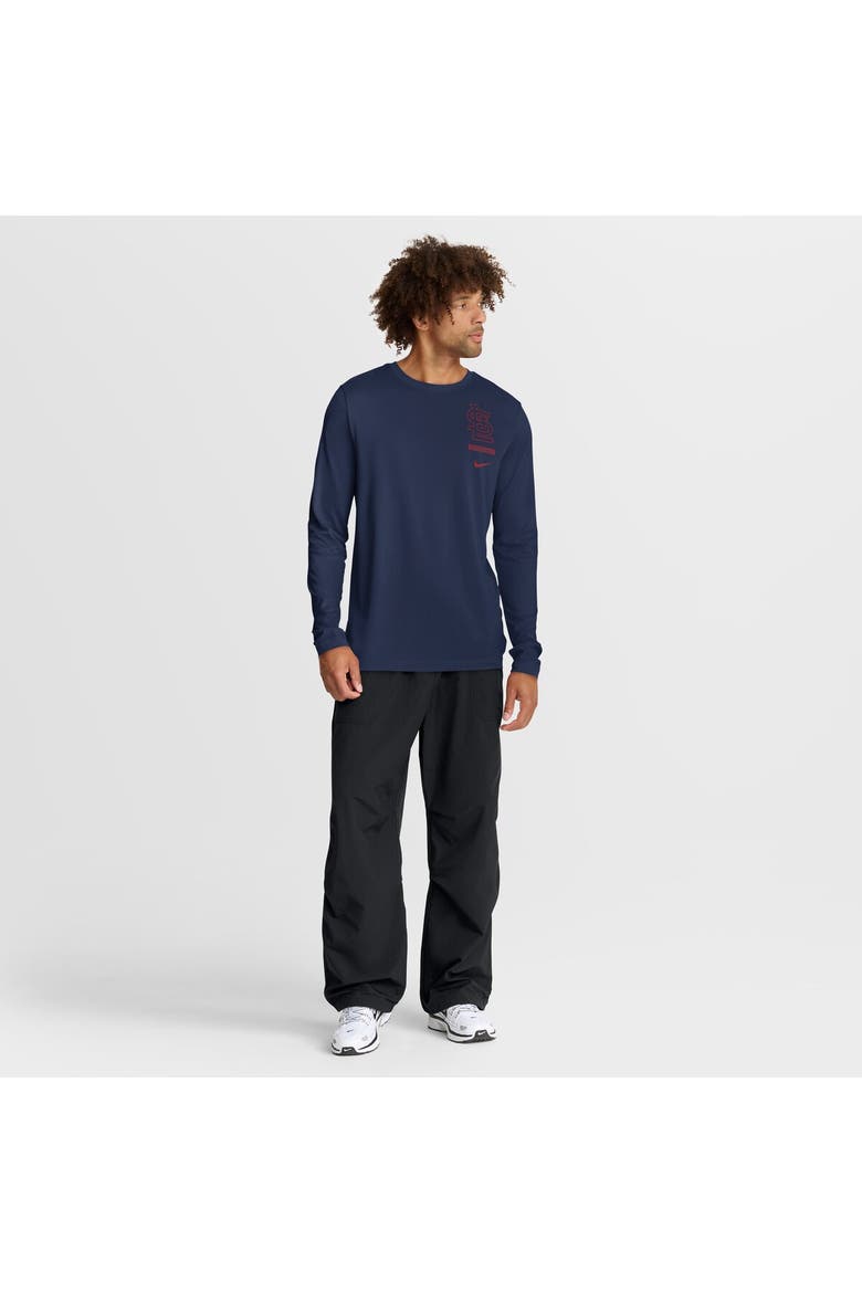 Men's Nike Navy St. Louis Cardinals 2-Hit Legend Dri-FIT Long Sleeve T-Shirt, Alternate, color, Navy
