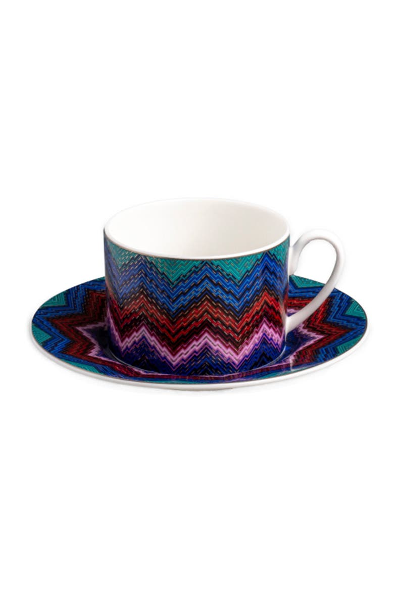 Tea Cup & Saucer Set Of 2 In Luxury Box, Alternate, color, Multicolor 1