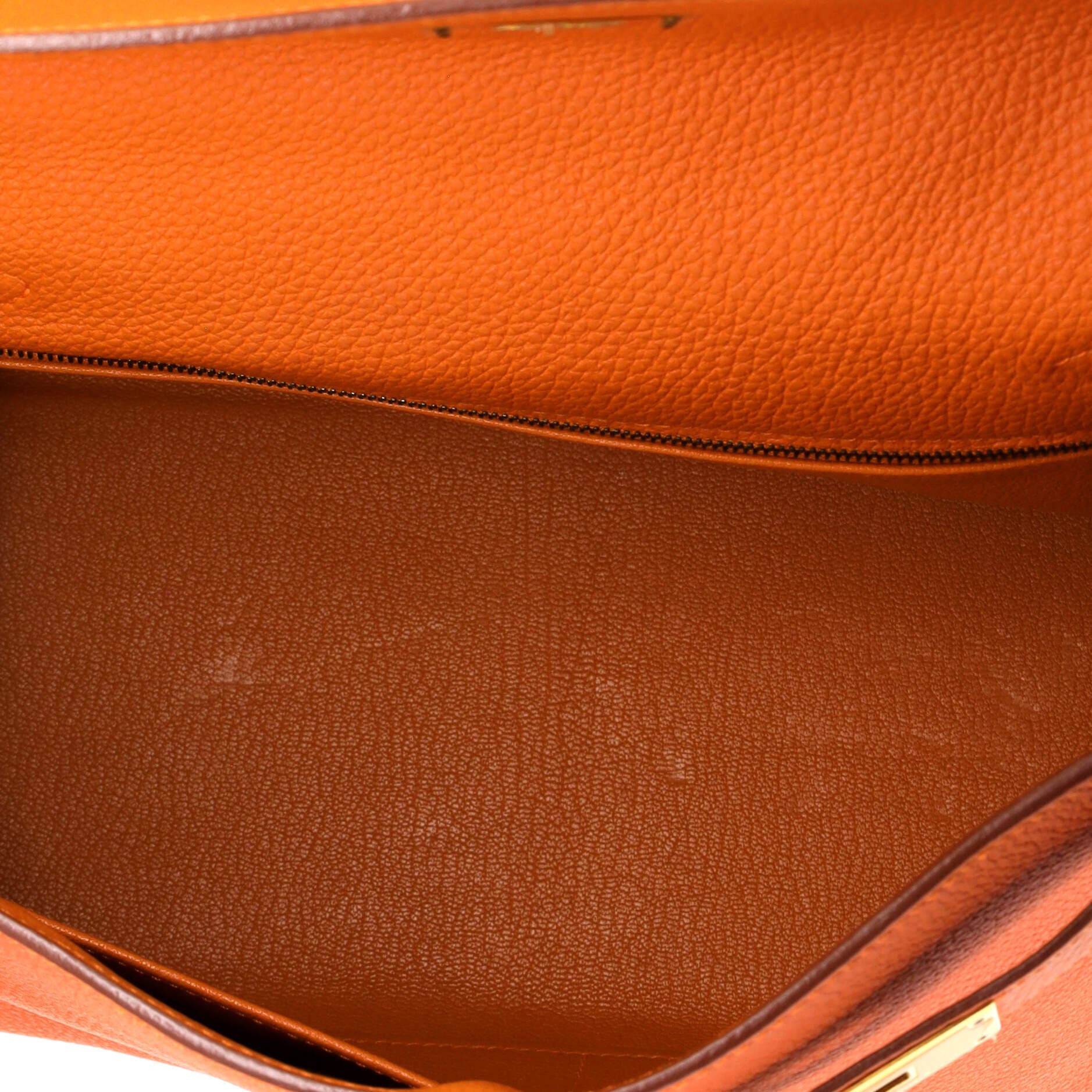 Pre-Owned Hermes Kelly Handbag Orange Togo with Gold Hardware 28, Alternate, color, Orange H