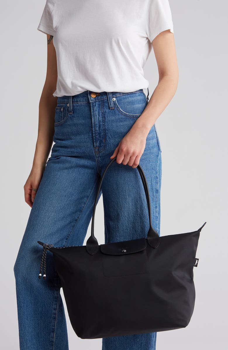 Longchamp Large Le Pliage Green Recycled Canvas Tote, Alternate, color,