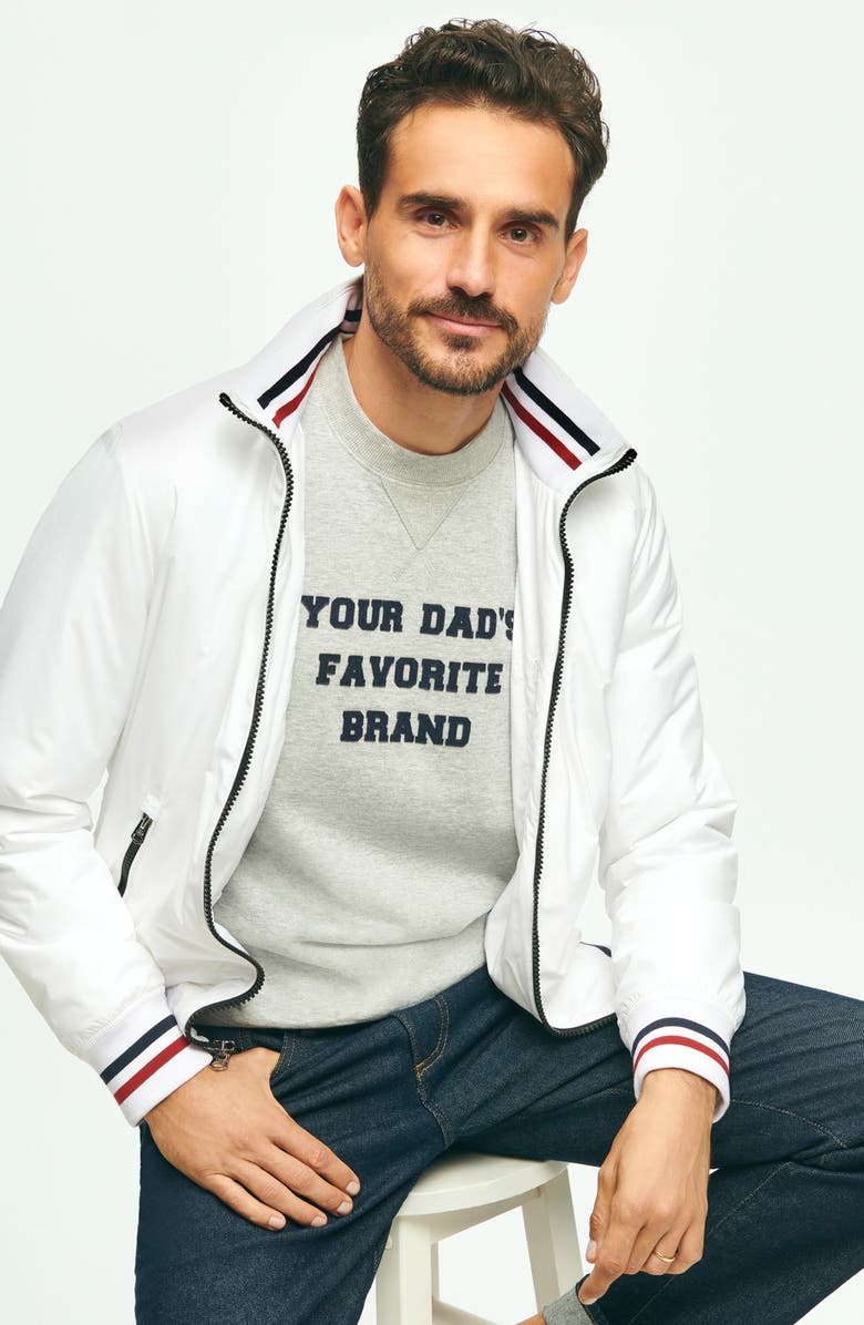 Brooks Brothers Water Repellent Windbreaker Jacket with Hood, Alternate, color,