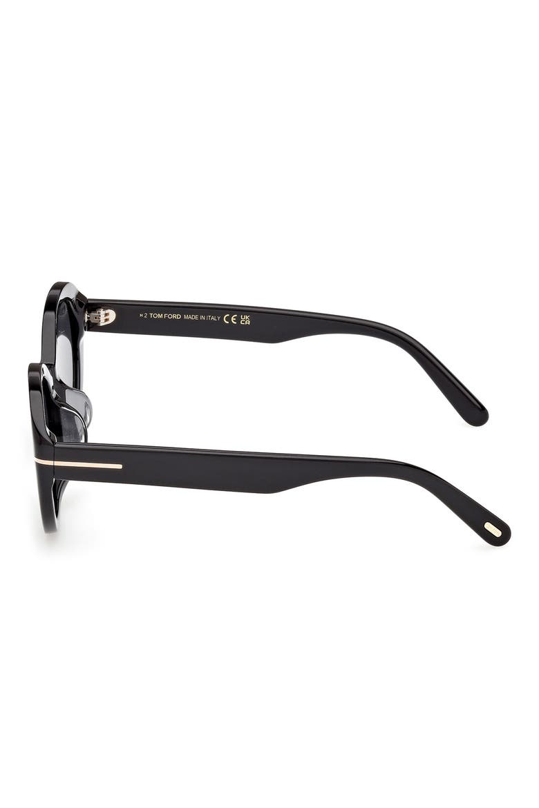 Jasmin 54mm Oval Sunglasses, Alternate, color, SHINY BLACK / SMOKE