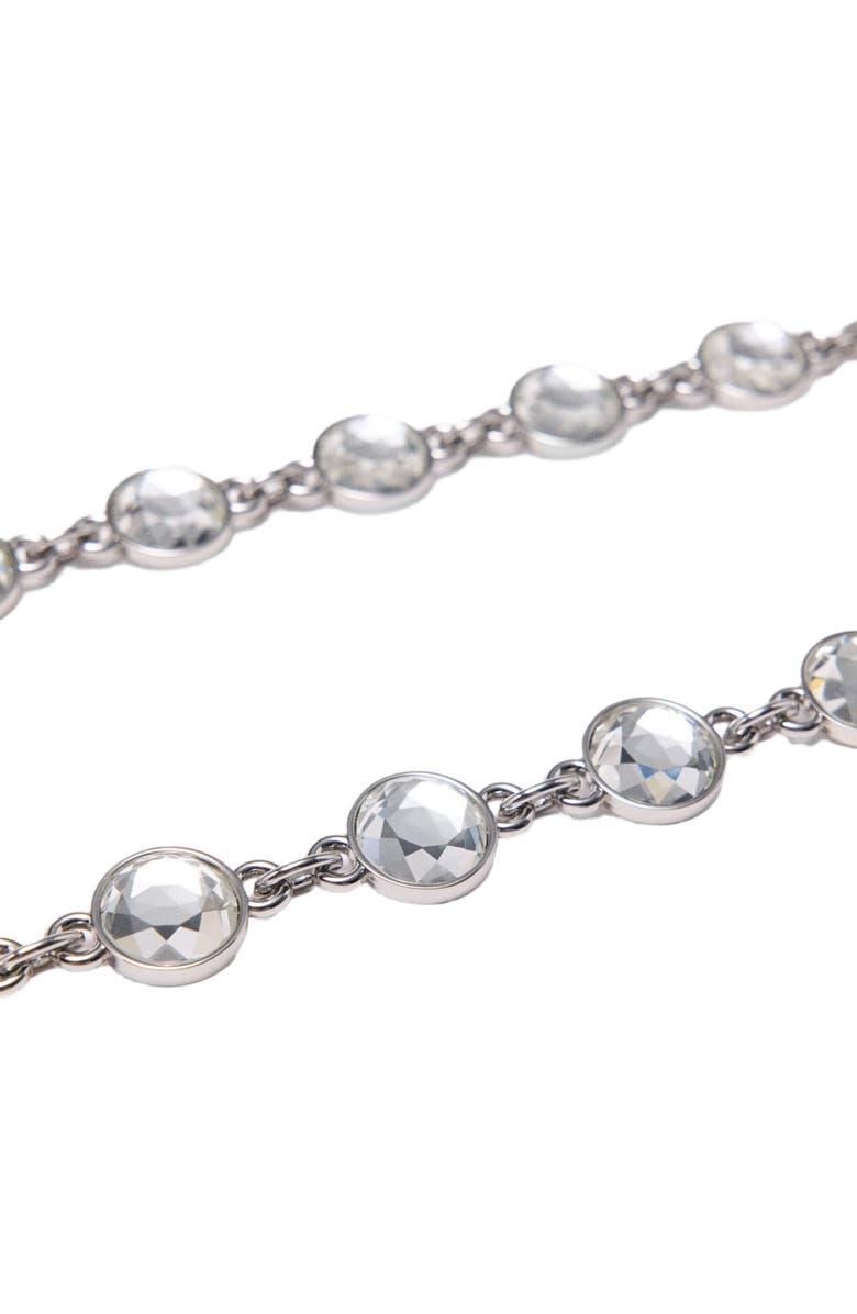 maje Rhinestone chain belt, Alternate, color, Silvery