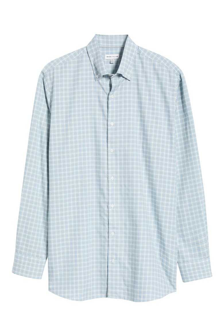 Oliver Performance Flannel Shirt, Main, color, GRAVEL BLUE
