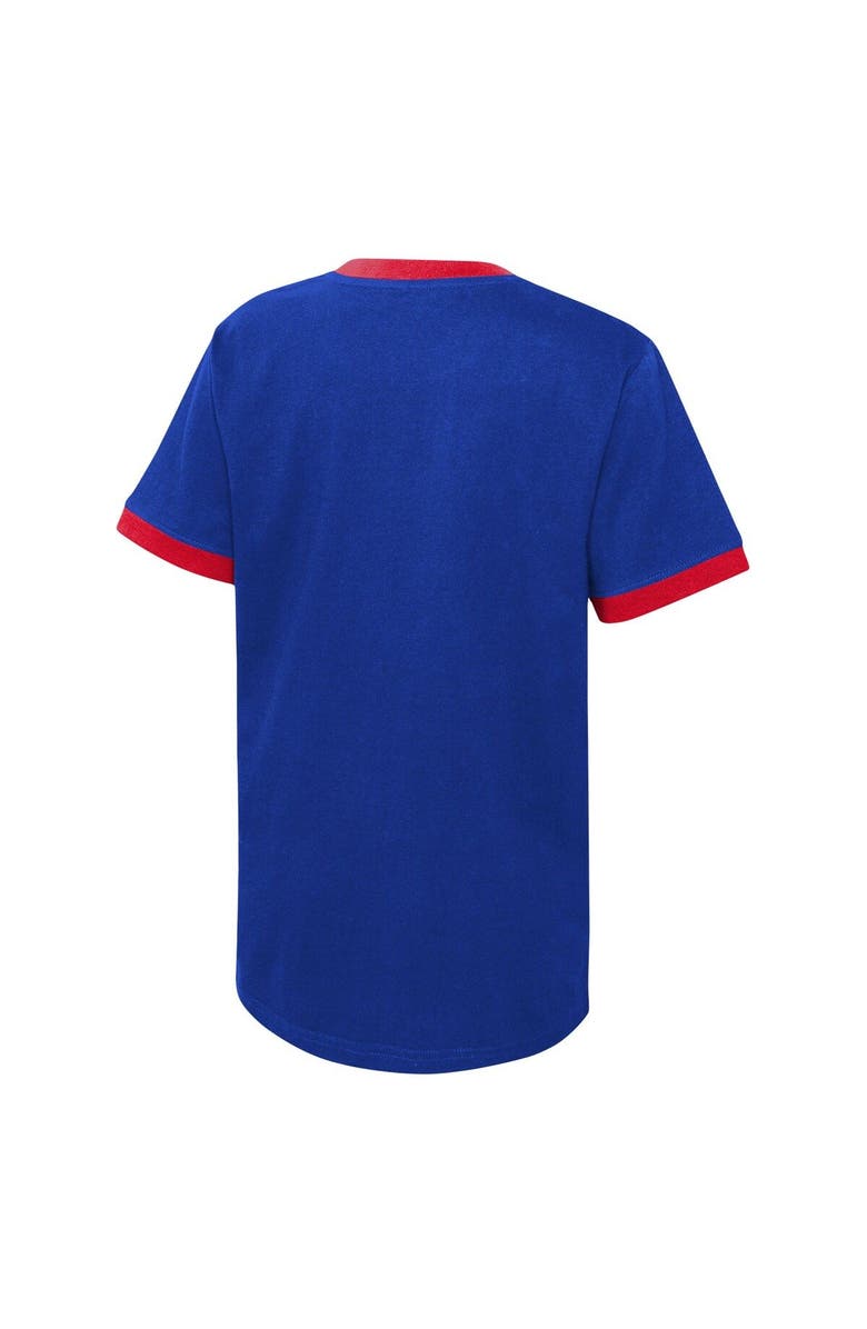 Outerstuff Youth Blue Detroit Pistons Hoop City Hometown Ringer T-Shirt, Alternate, color,