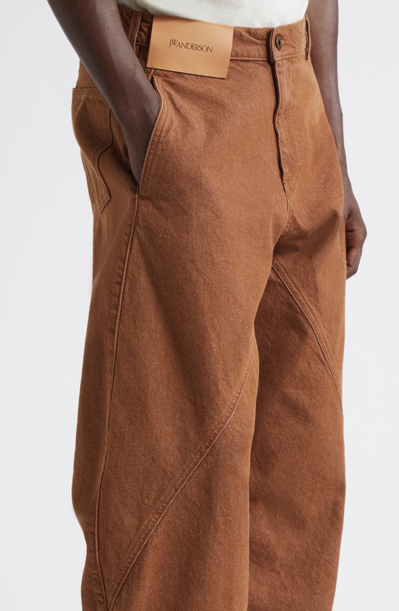 JW Anderson Aged Twisted Workwear Jeans, Alternate, color,