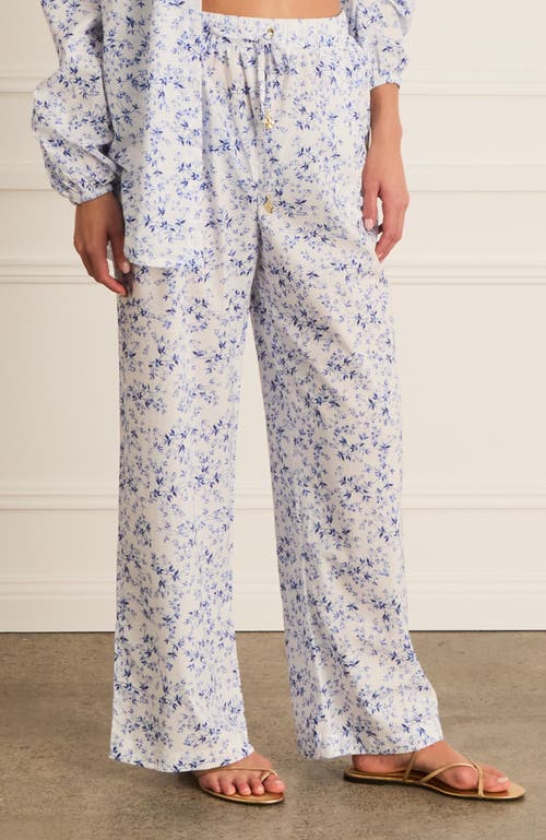 Aqua Blu High Waist Resort Pants In White
