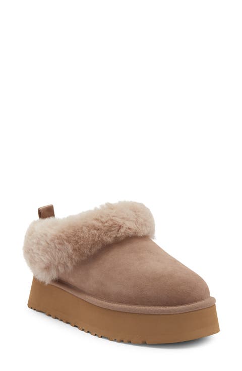 Tazzelle Genuine Shearling Collar Slipper