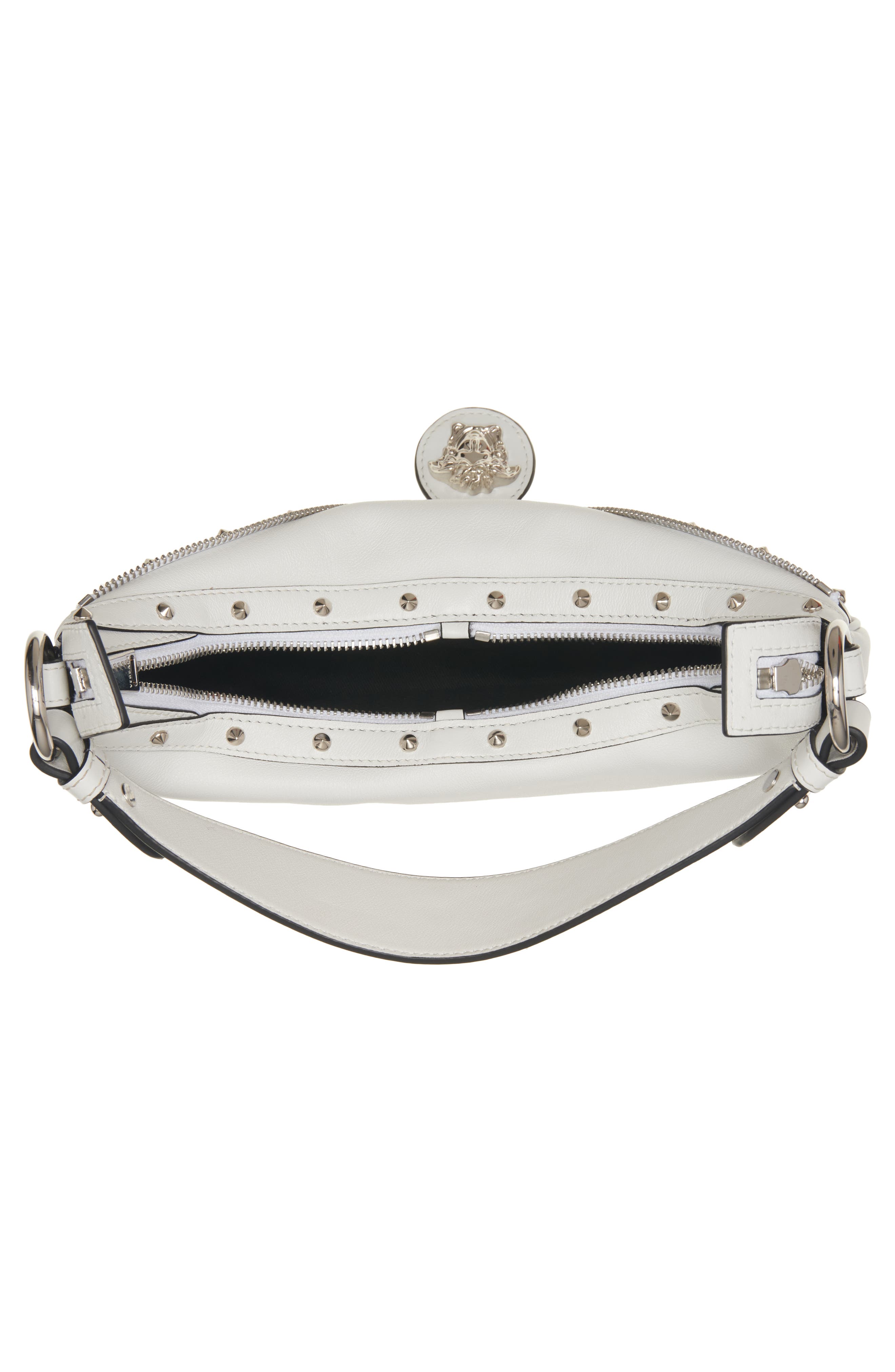 Small La Medusa Archive Hobo Bag, Alternate, color, OPTICAL WHITE-PALLADIUM