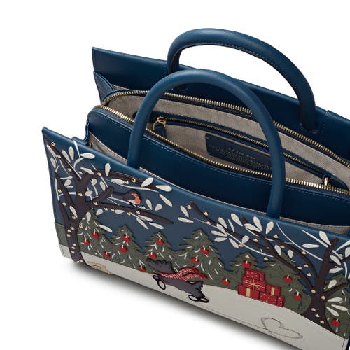 Radley An Ice Day Medium Ziptop Satchel Bag In Blue