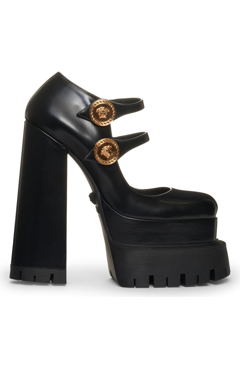 Versace Medusa Platform Mary Jane Pump, Alternate, color,