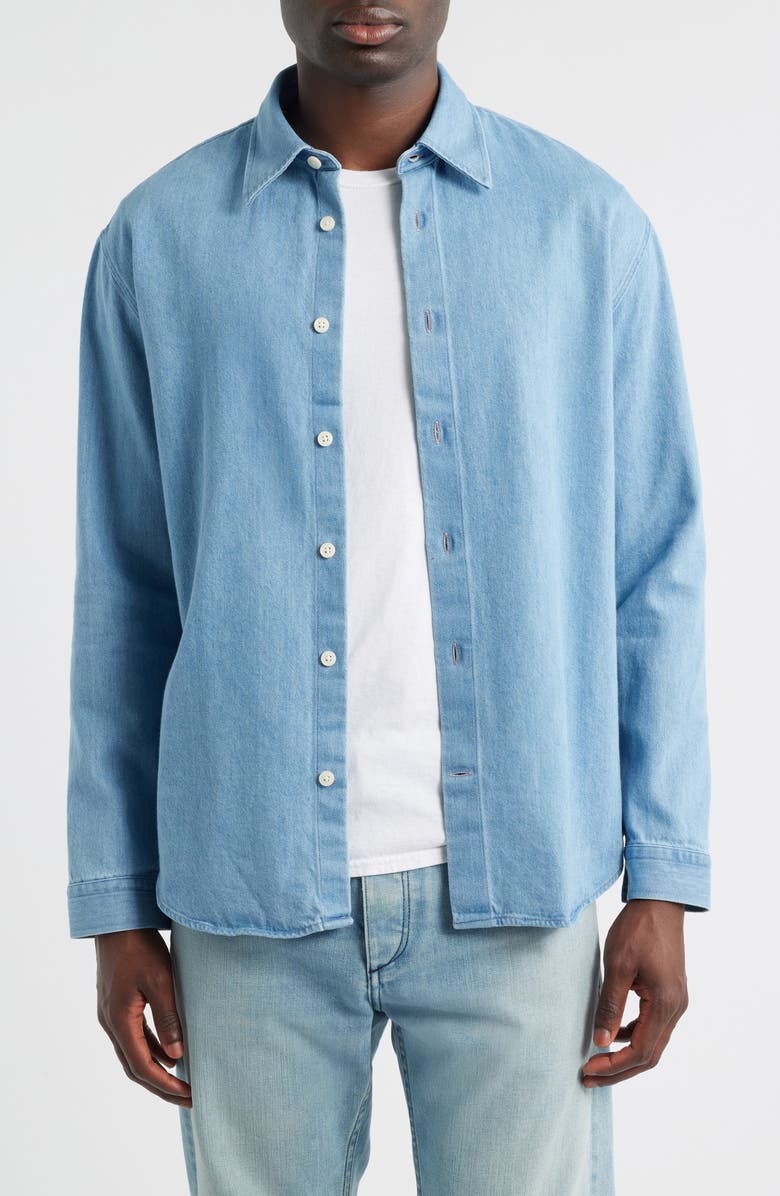 NN07 Casper 50033 Relaxed Fit Denim Button-Up Shirt, Main, color, Blue Denim