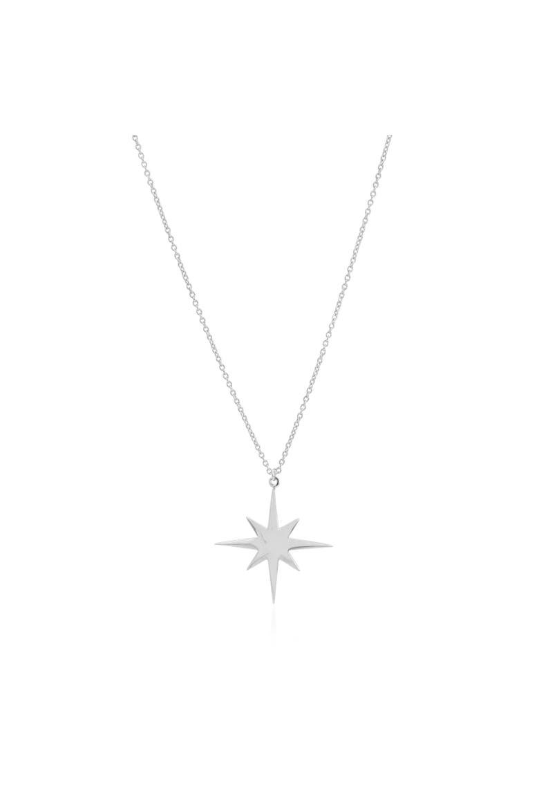 Starburst Necklace, Main, color, Sterling Silver