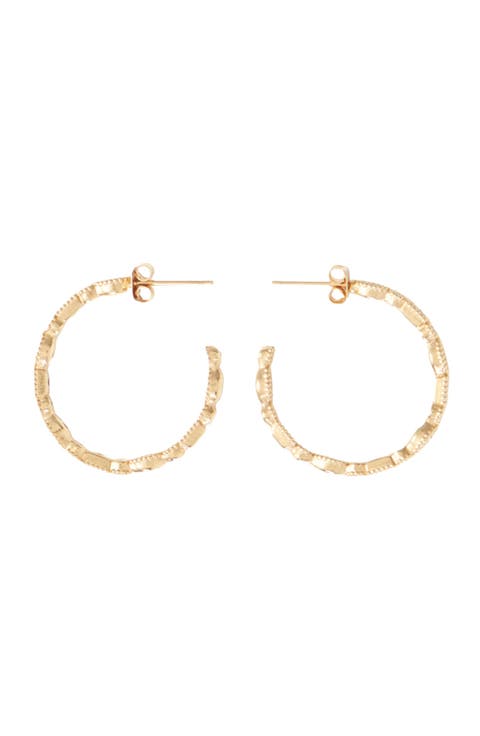 Diamanté-embellished large hoop earrings