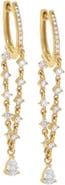 BY ADINA EDEN Diamond Double Strand Tennis Huggie Earring 14K