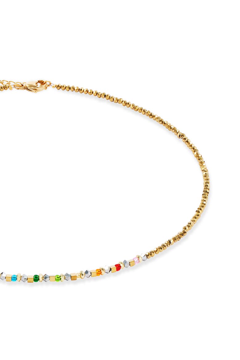Golden Whisper Necklace, Alternate, color, Rainbow