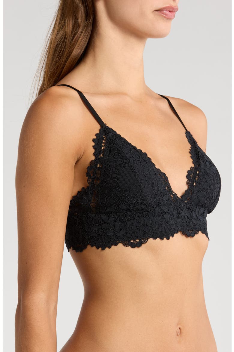 Success Triangle Bralette, Alternate, color, BLACK