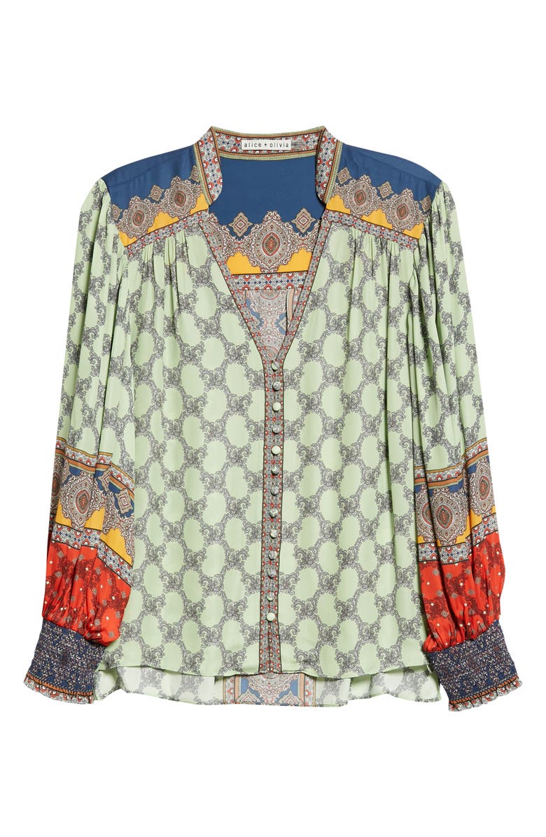 Alice + Olivia Serena Paisley Blouse, Alternate, color,