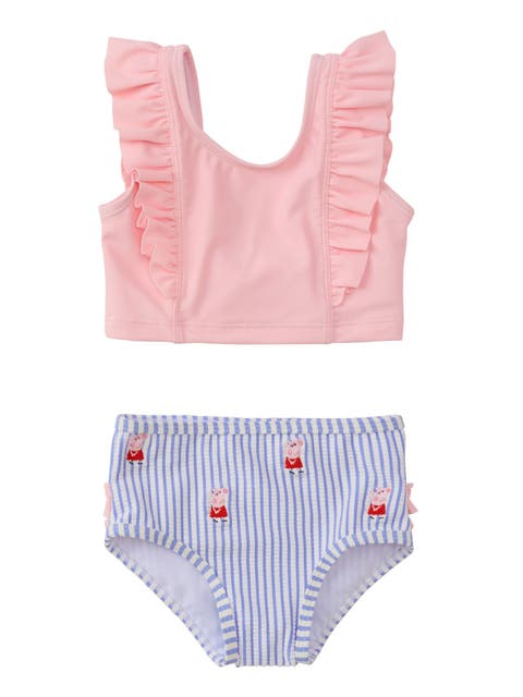 Peppa Pig Waterfall Tankini 2-piece Swimsuit, With Signature Rear Ruffles (baby, Toddler, Little Kid)