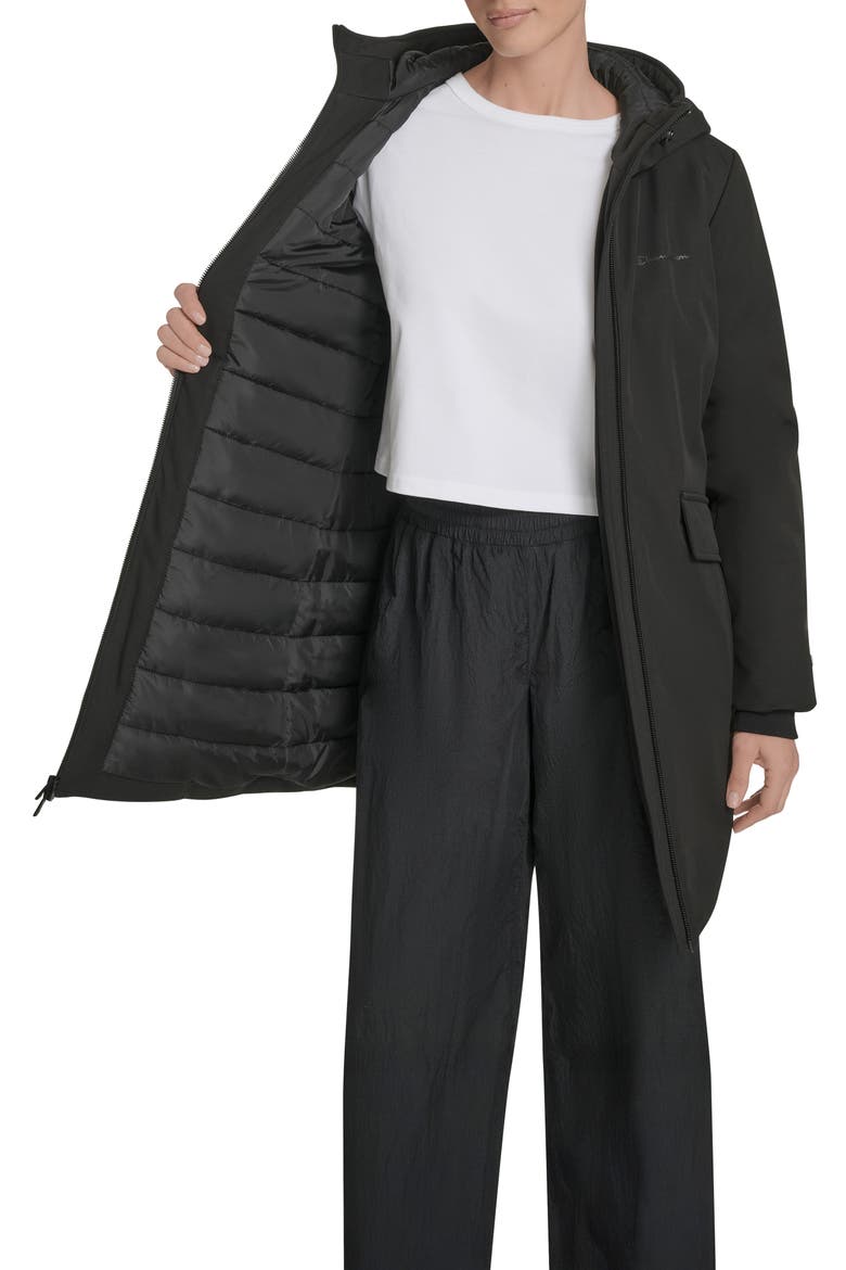 Hooded Coat, Alternate, color, BLACK
