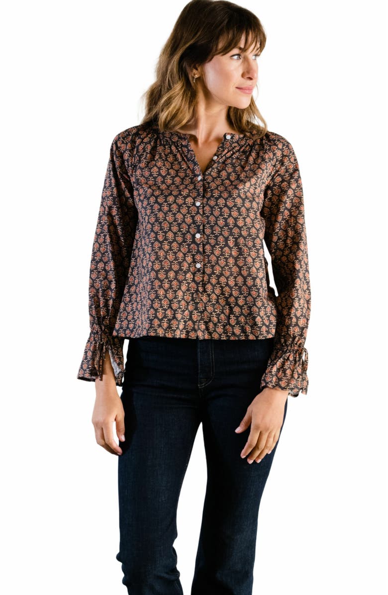 ABLE Kristen Button Down Blouse, Main, color, 