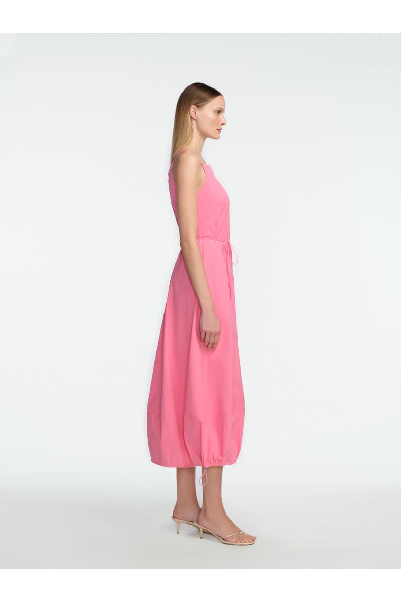 Cotton Poplin Bubble Hem Dress, Alternate, color, Peony
