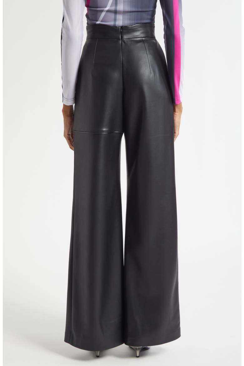 Lata Wide Leg Leather Pants, Alternate, color, BLACK