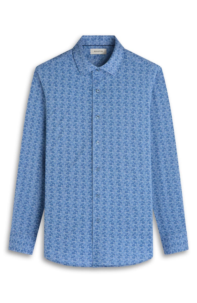 Bugatchi James OoohCotton<sup>®</sup> Floral Button-Up Shirt, Alternate, color, Cobalt