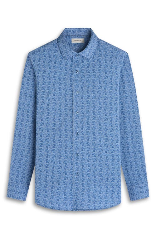 Bugatchi James Ooohcotton® Floral Button-up Shirt In Blue