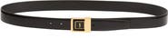 Saint Laurent Monogram Buckle Leather Belt