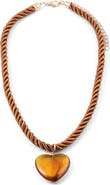 Erin McDermott Jewelry Sun-Warmed Amber Heart Necklace