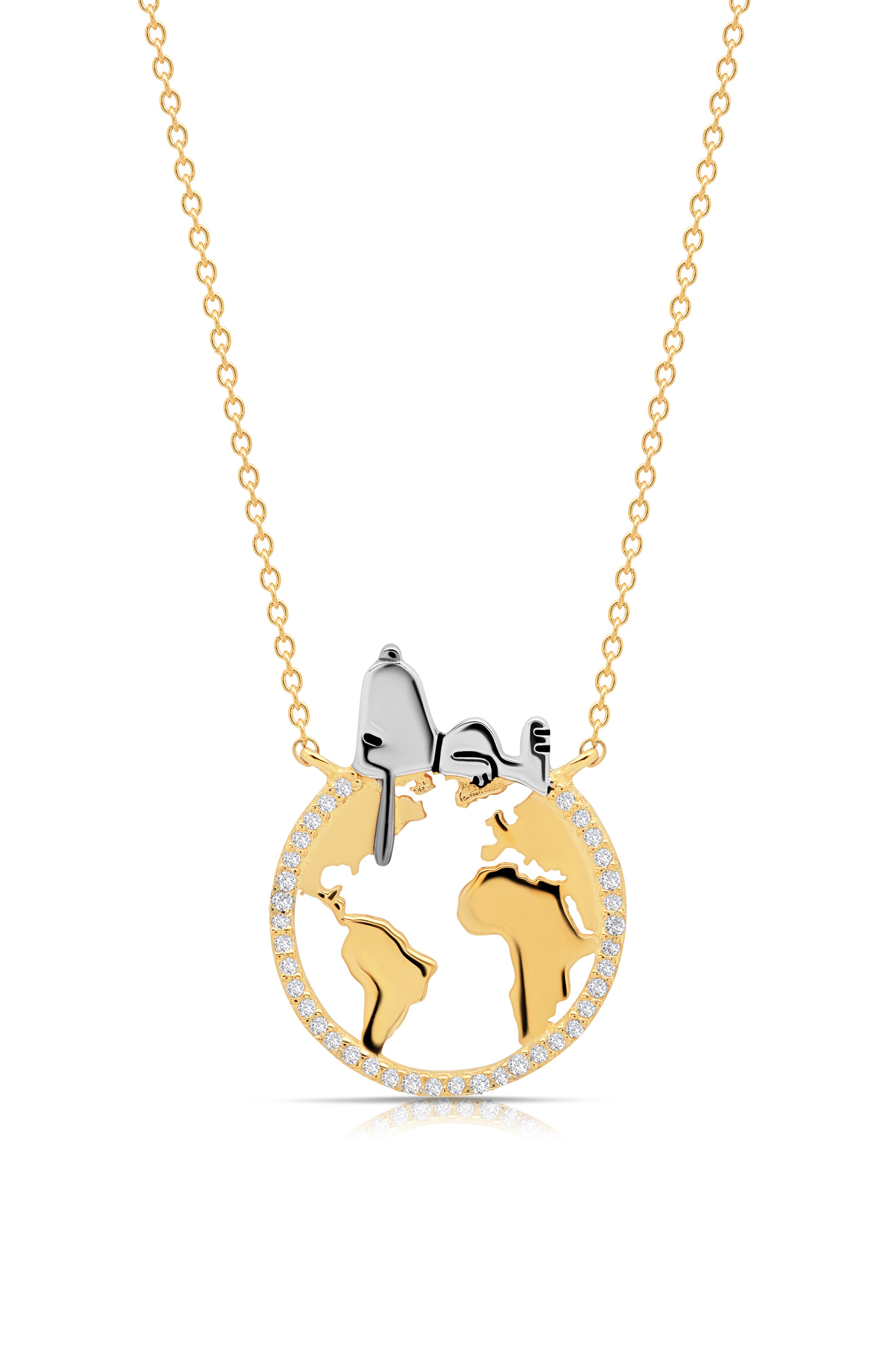 18KT YELLOW GOLD / CLEAR STONE
