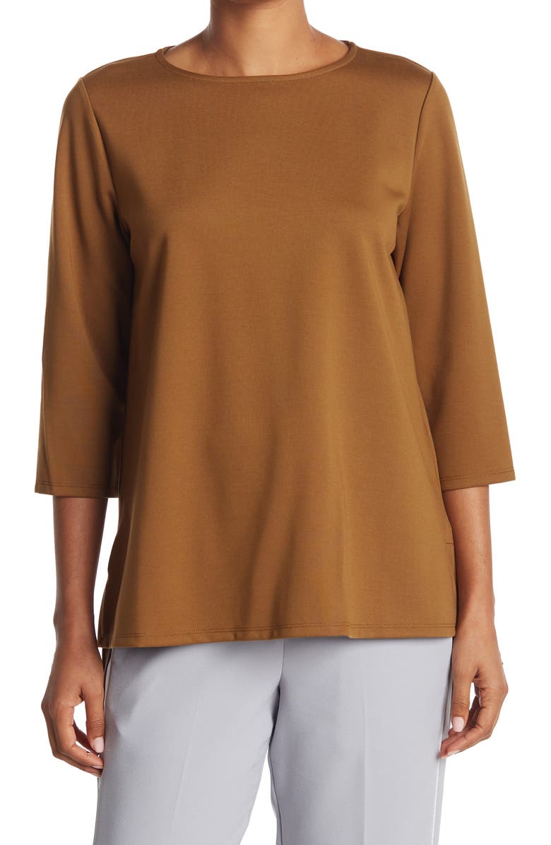 Eileen Fisher Jewel Neck Swing Top, Main, color, 