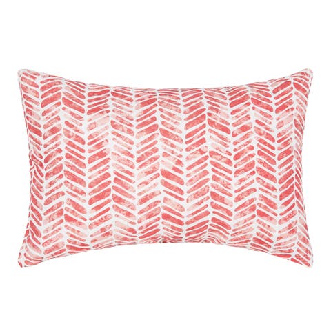 Orange Herringbone Indoor/Outdoor Decorative Accent Pillow