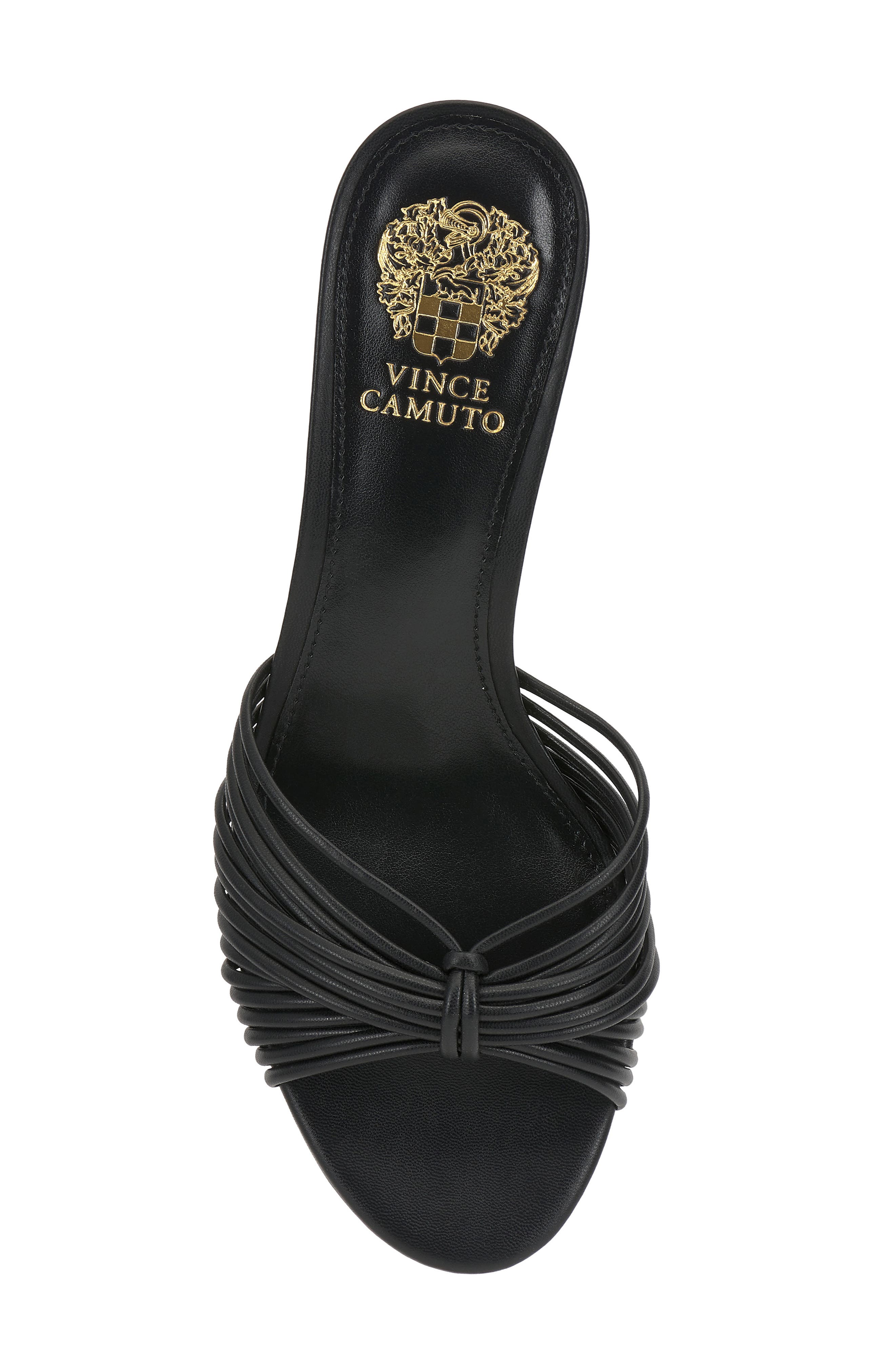 Vince Camuto Lendry Knotted Sandal, Alternate, color, Black Soft Nappa Silk