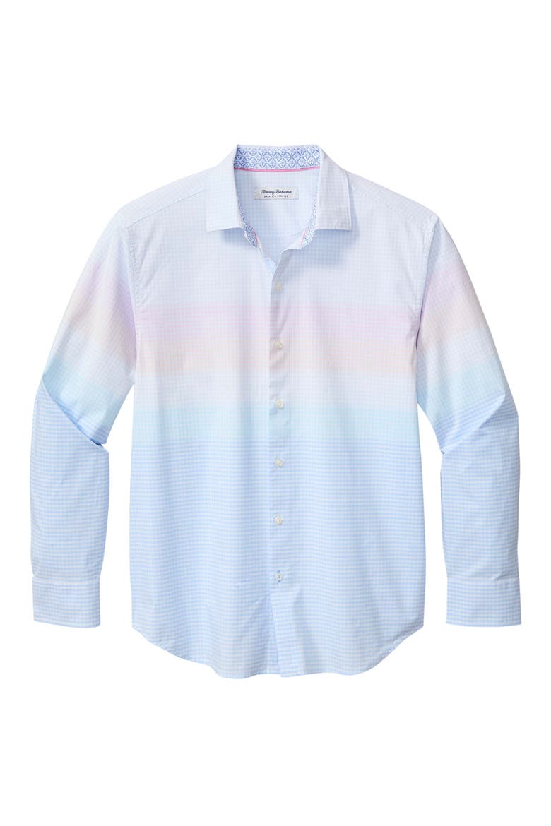 Sarasota Stretch Horizon Check IslandZone® Button-Up Shirt, Alternate, color, DEW DROP