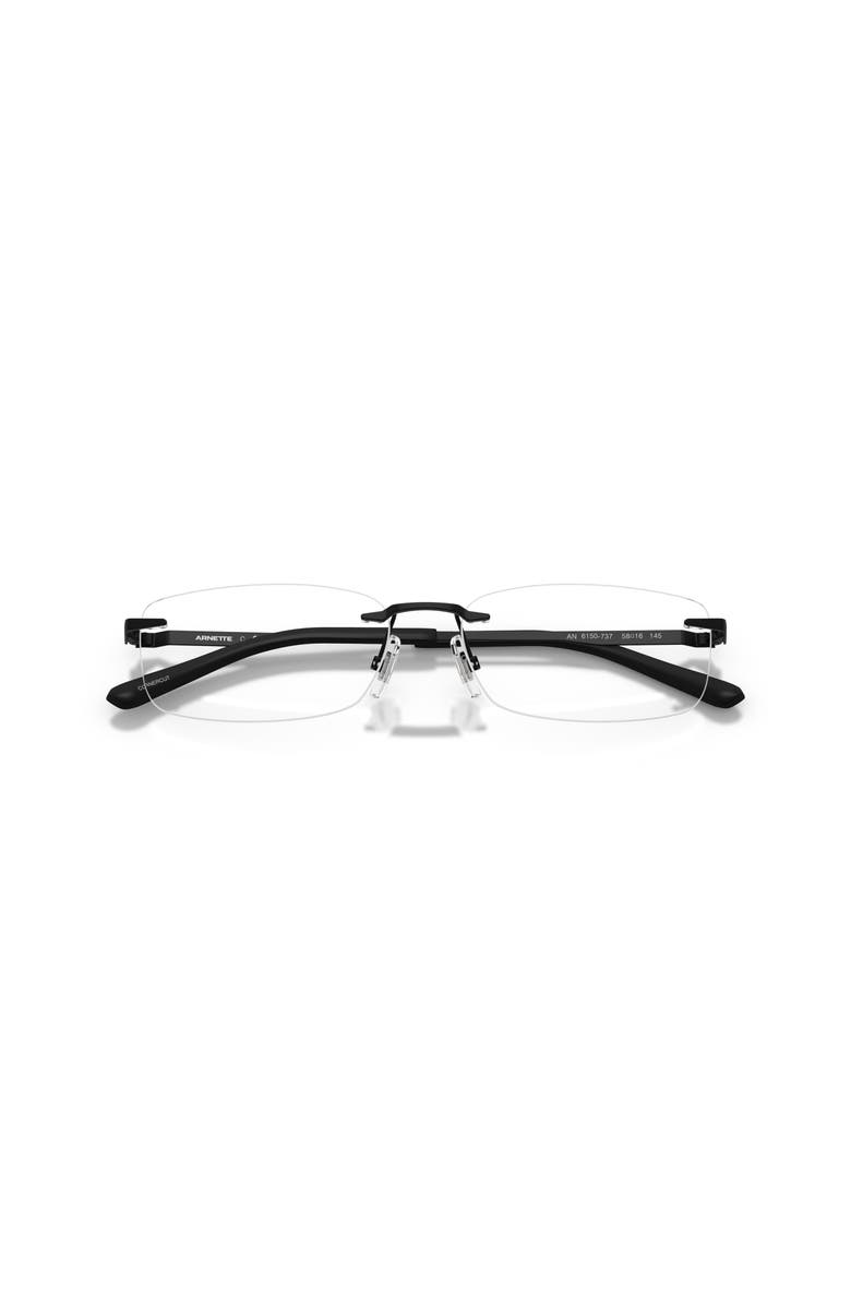 ARNETTE 58mm Rectangle optical glasses, Alternate, color, Black