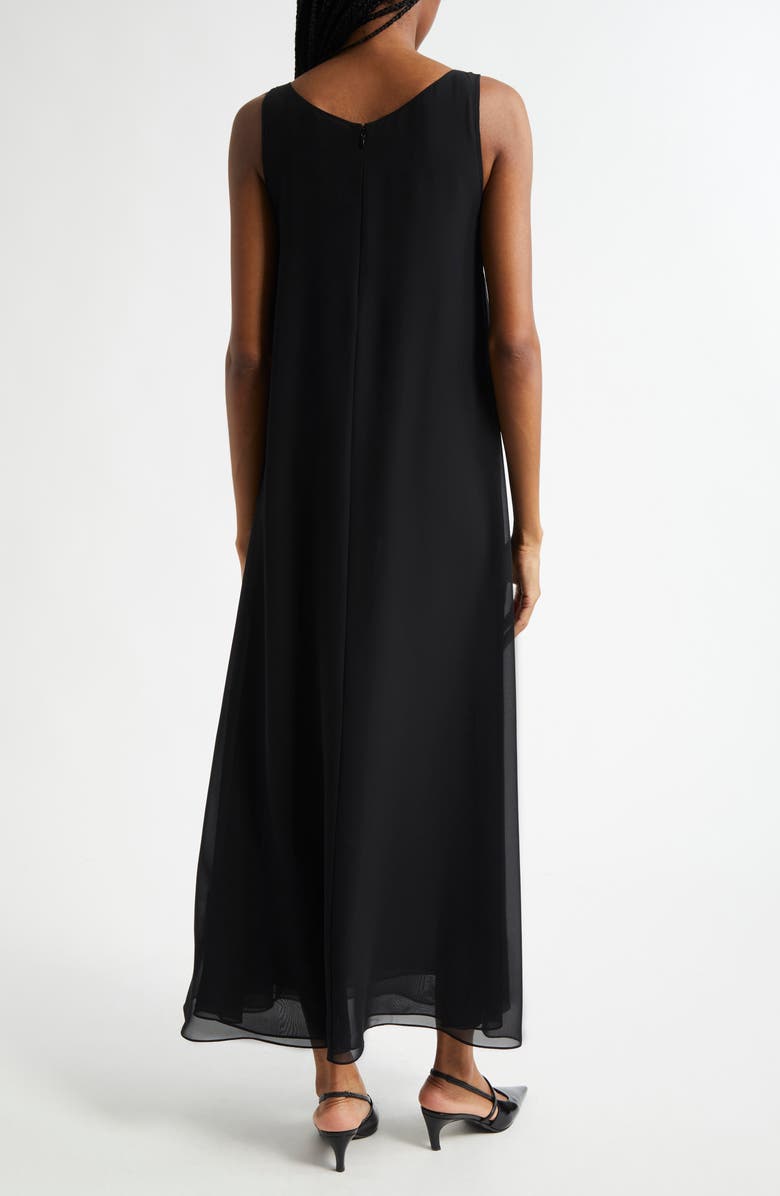 Emporio Armani Techno Sleeveless Maxi Dress, Alternate, color, Solid Black