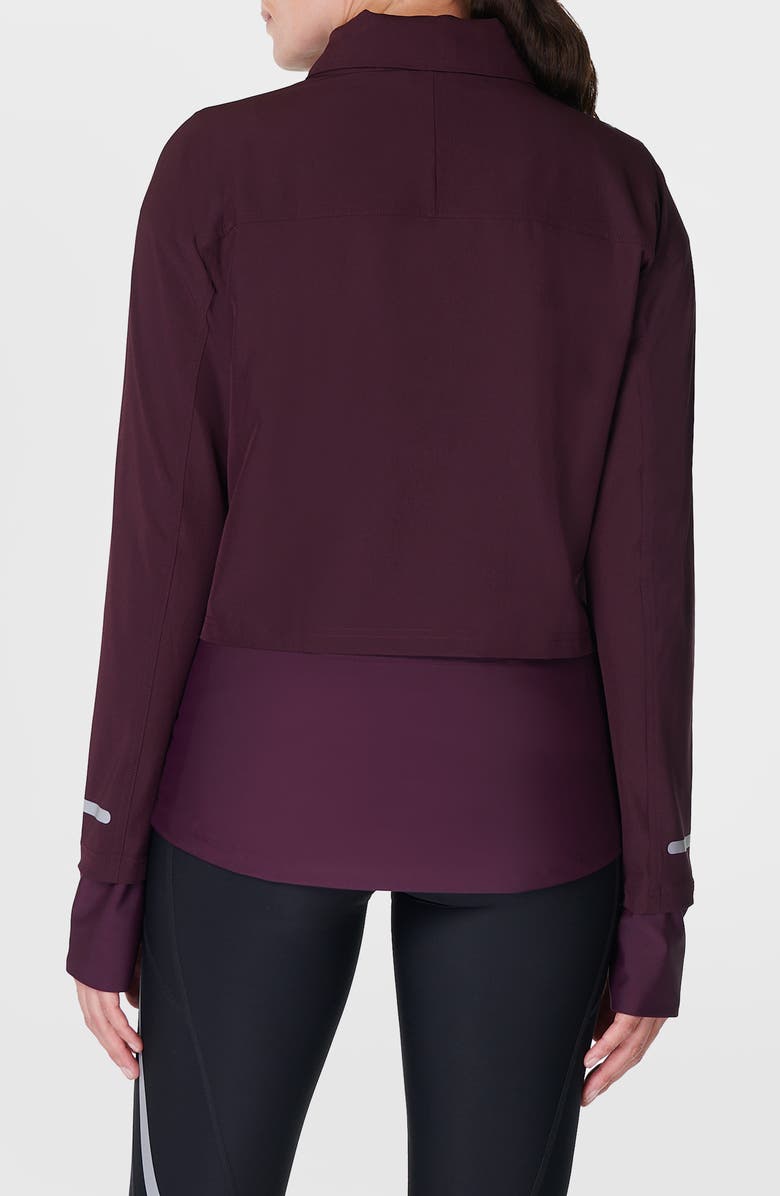 Sweaty Betty Fast Track Running Jacket, Alternate, color, Midnight Cherry Purple