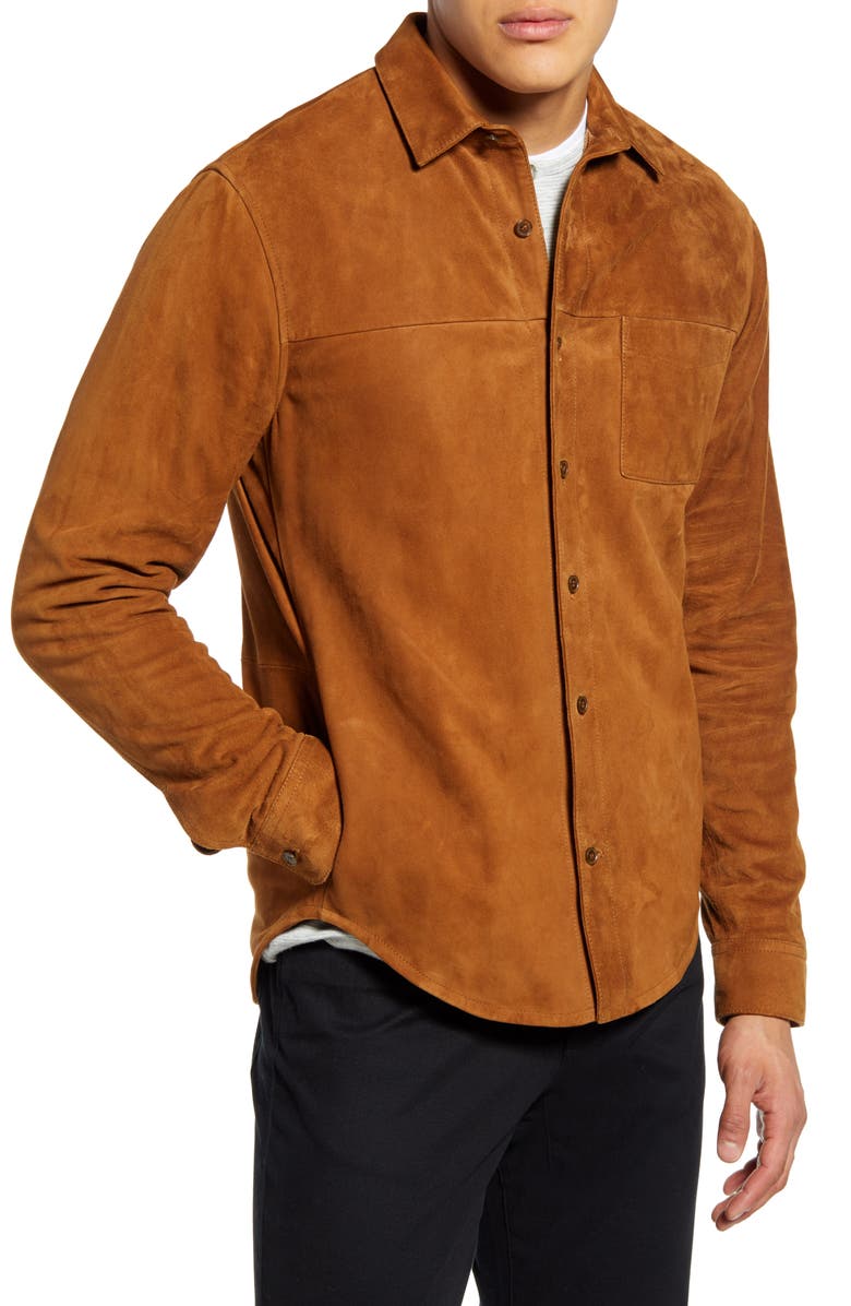 Vince Suede Shirt Jacket, Alternate, color, 