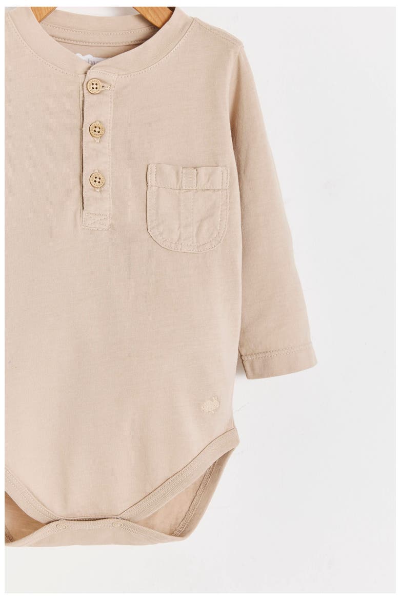 Nut Bodysuit for Infant, Alternate, color, CAMEL