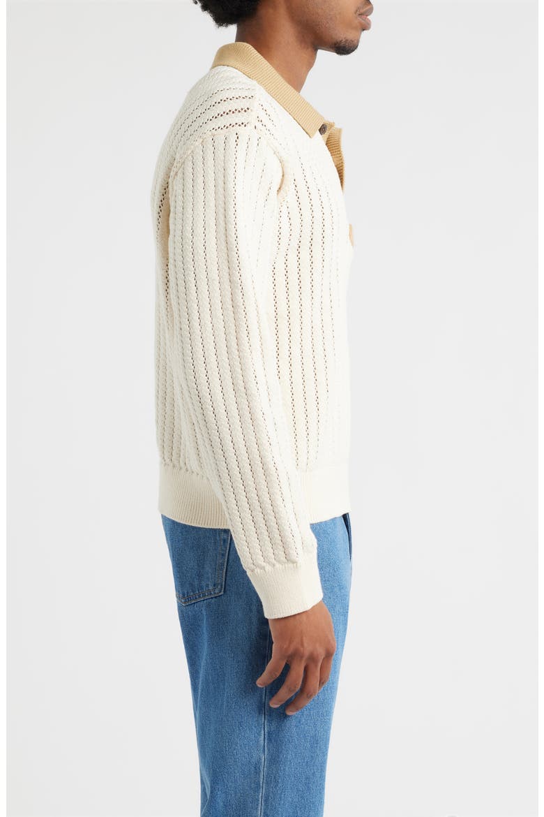 Jasper Polo Sweater, Alternate, color, UNBLEACHED MULTI